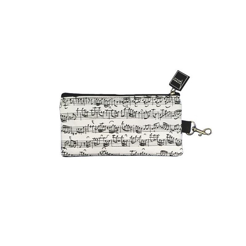 Estuche lápiz partitura Bach blanco