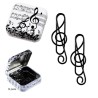Caja de clips clave de sol negra