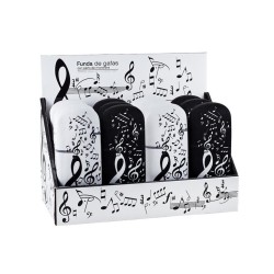 Funda rígida gafas música con trapo limpiador