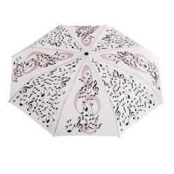 Paraguas plegable blanco con funda negra