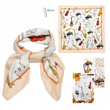 Scarf with music instruments decoration (small)