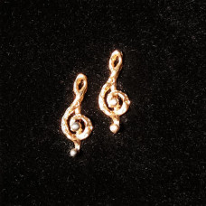 "Treble Clef" Earrings (Gold)