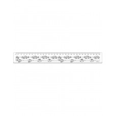 Ruler sheet music 30 cm white